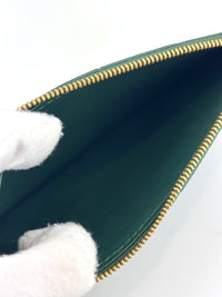 Calfskin Crocodile Embossed Doll Top Handle Bag Green - Glampot