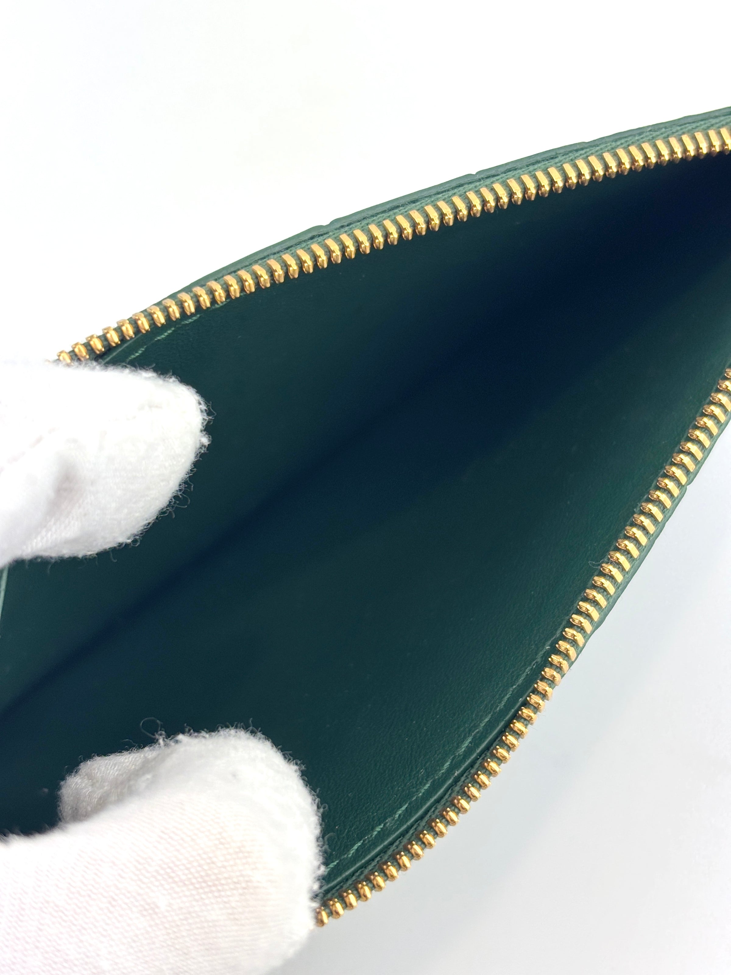 Calfskin Crocodile Embossed Doll Top Handle Bag Green - Glampot
