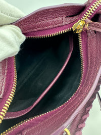 Metallic Edge Nano City Purple Goatskin Leather GHW