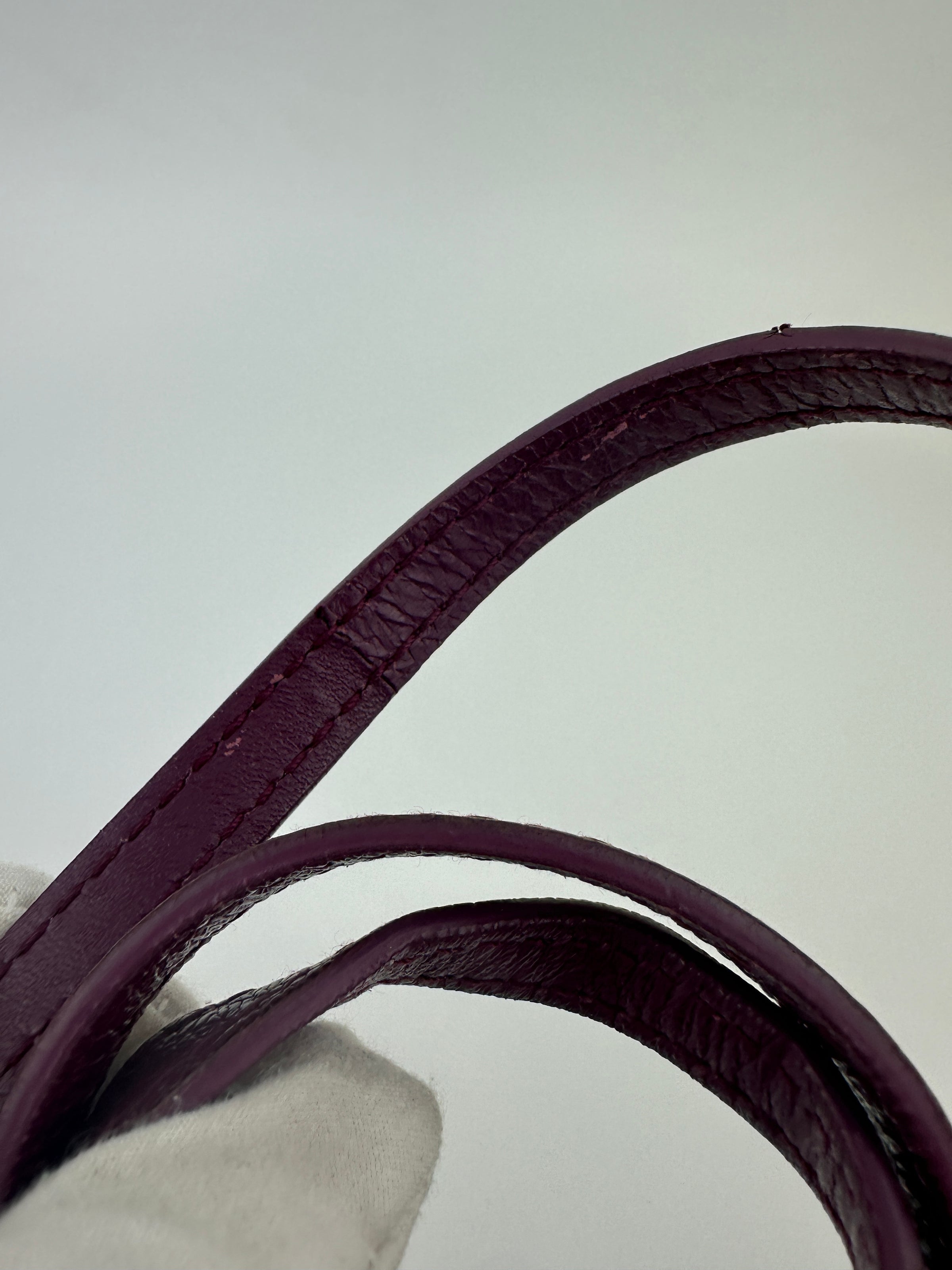 Metallic Edge Nano City Purple Goatskin Leather GHW