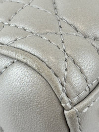 Lady Dior Medium Metallic Silver Lambskin GHW