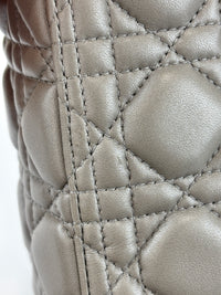 Lady Dior Medium Metallic Silver Lambskin GHW