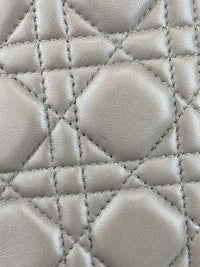 Lady Dior Medium Metallic Silver Lambskin GHW