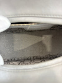 Lady Dior Medium Metallic Silver Lambskin GHW