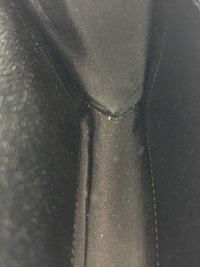 Gancini Clip Clutch with Chain Black Pebble Calf GHW