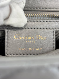 Lady Dior Medium Metallic Silver Lambskin GHW