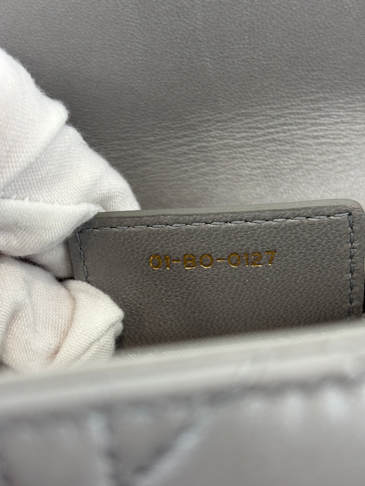 Lady Dior Medium Metallic Silver Lambskin GHW