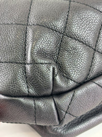 All About Waist Belt Bag in Black Iridescent Quilted Calfskin
