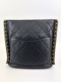 AS2504 Quilted Calfskin Small Leather Chain Hobo AGH - Glampot