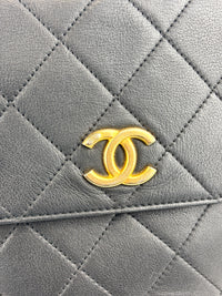 AS2504 Quilted Calfskin Small Leather Chain Hobo AGH - Glampot