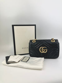 Marmont Mini Matelassé Black Shoulder Bag