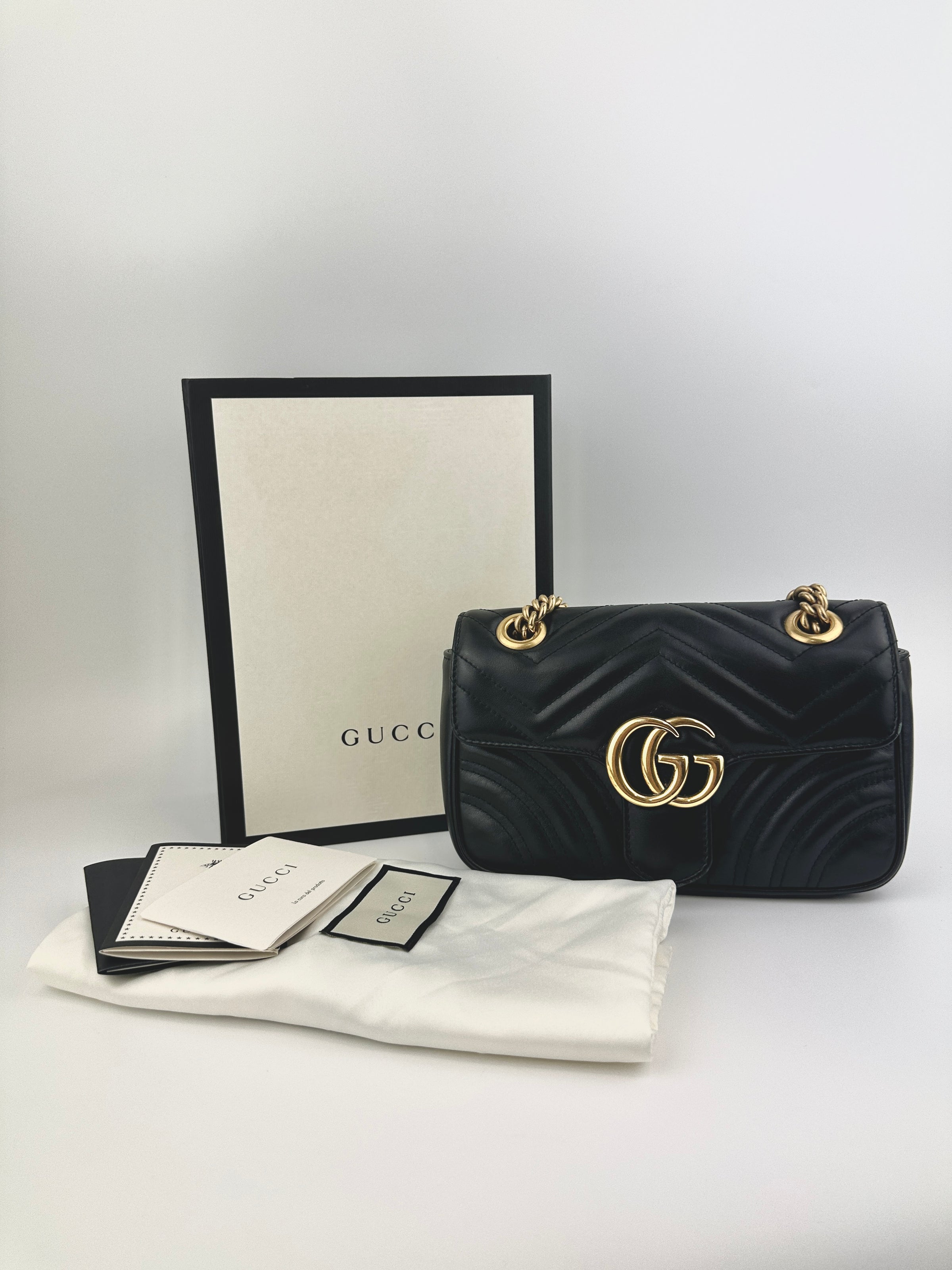 Marmont Mini Matelassé Black Shoulder Bag