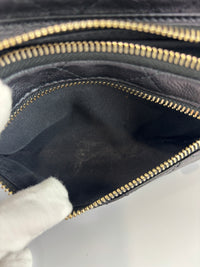 All About Waist Belt Bag in Black Iridescent Quilted Calfskin