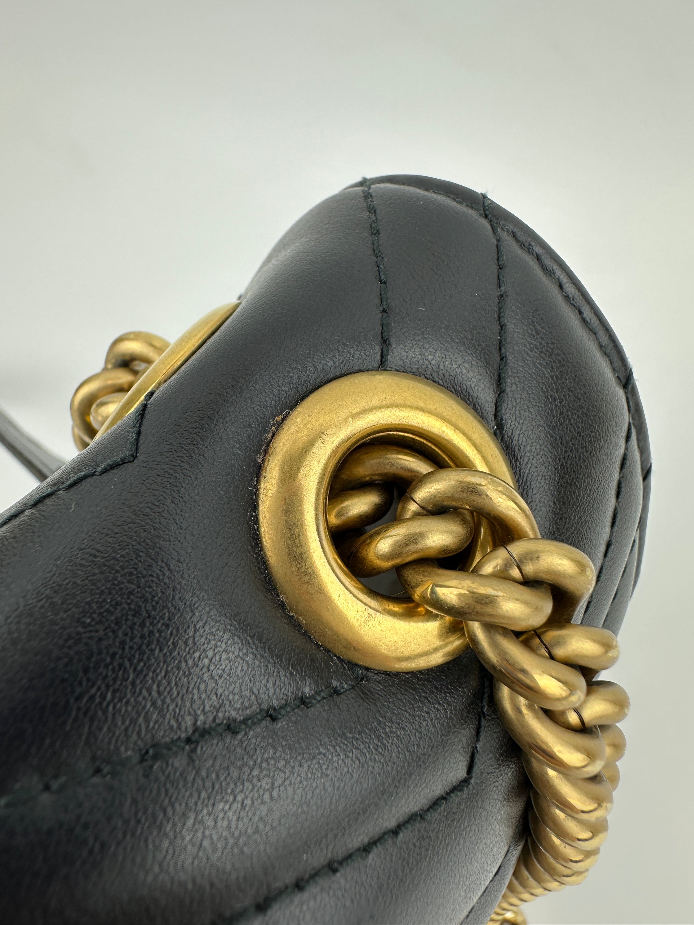 Marmont Mini Matelassé Black Shoulder Bag