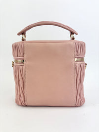5BH122 Matelassé Nappa Leather Vanity Crossbody Bag Orchid Pink GHW