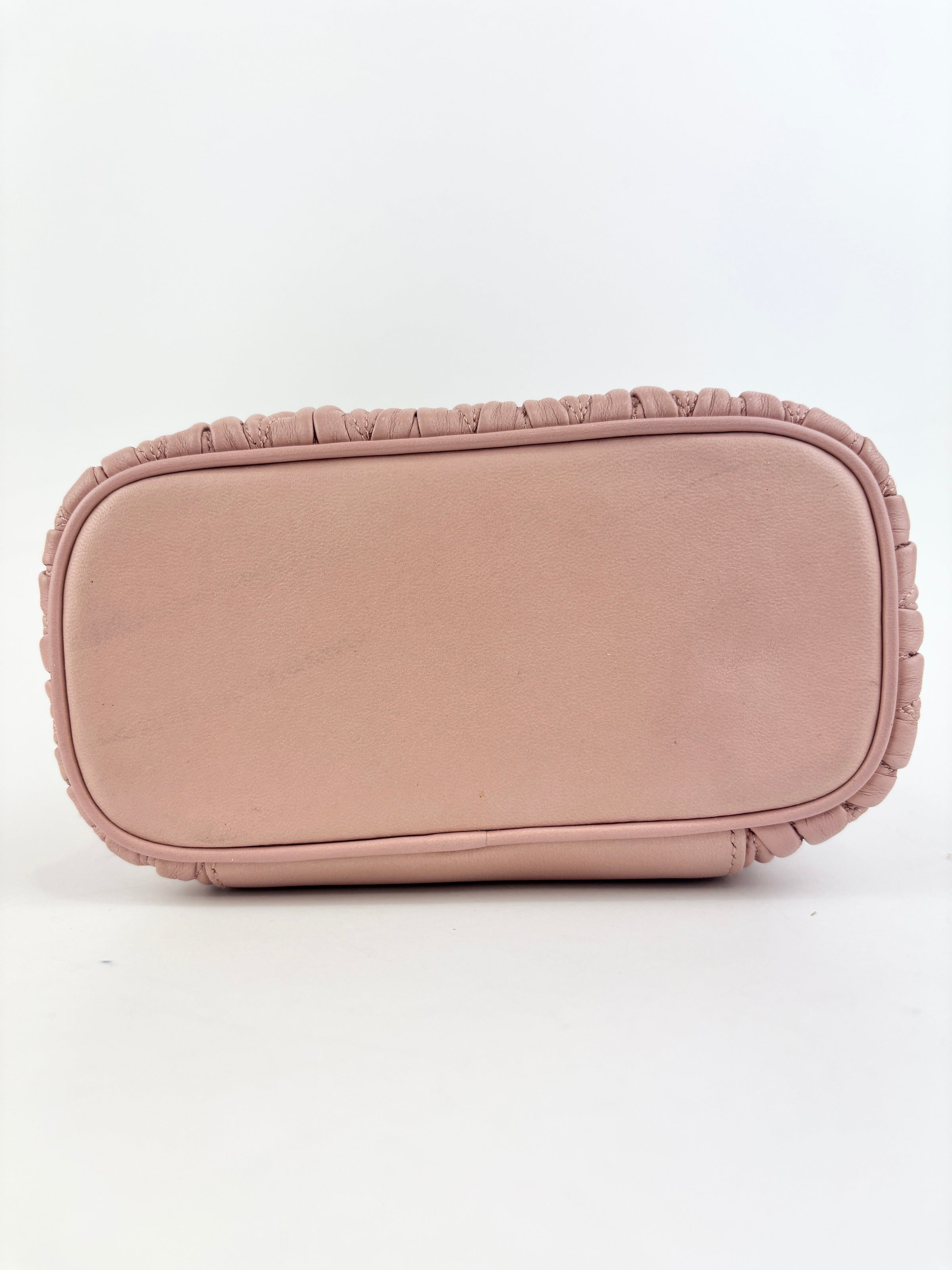 5BH122 Matelassé Nappa Leather Vanity Crossbody Bag Orchid Pink GHW