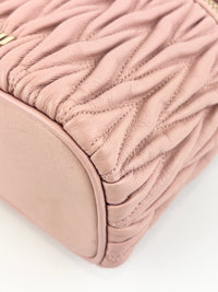 5BH122 Matelassé Nappa Leather Vanity Crossbody Bag Orchid Pink GHW