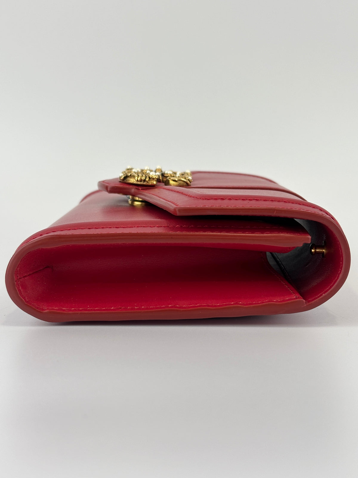 DG Amore Clutch Bag in Red Leather