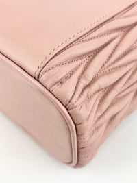 5BH122 Matelassé Nappa Leather Vanity Crossbody Bag Orchid Pink GHW