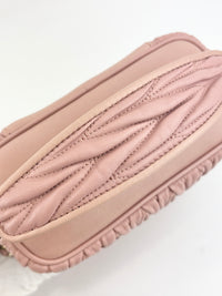 5BH122 Matelassé Nappa Leather Vanity Crossbody Bag Orchid Pink GHW