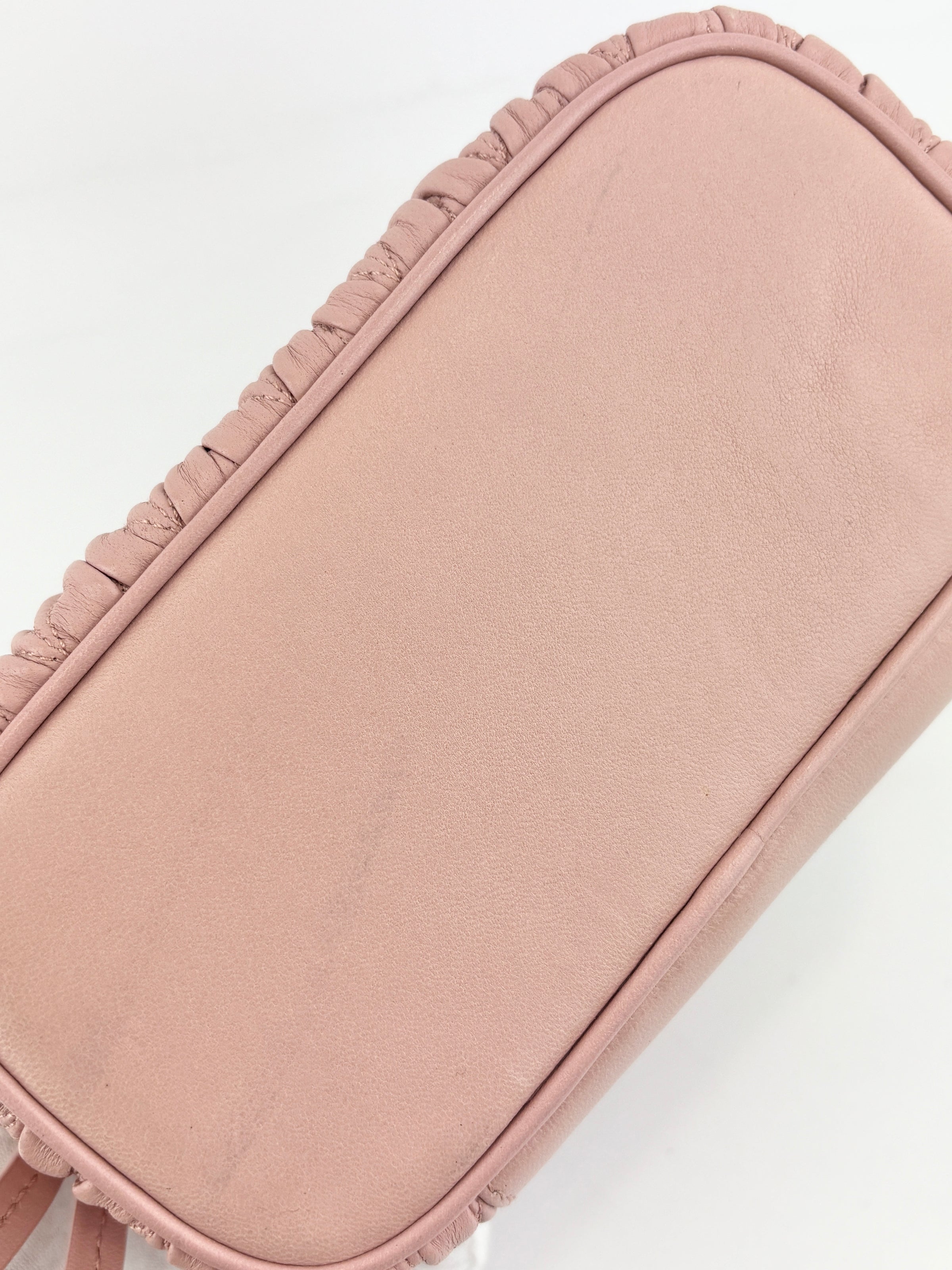 5BH122 Matelassé Nappa Leather Vanity Crossbody Bag Orchid Pink GHW