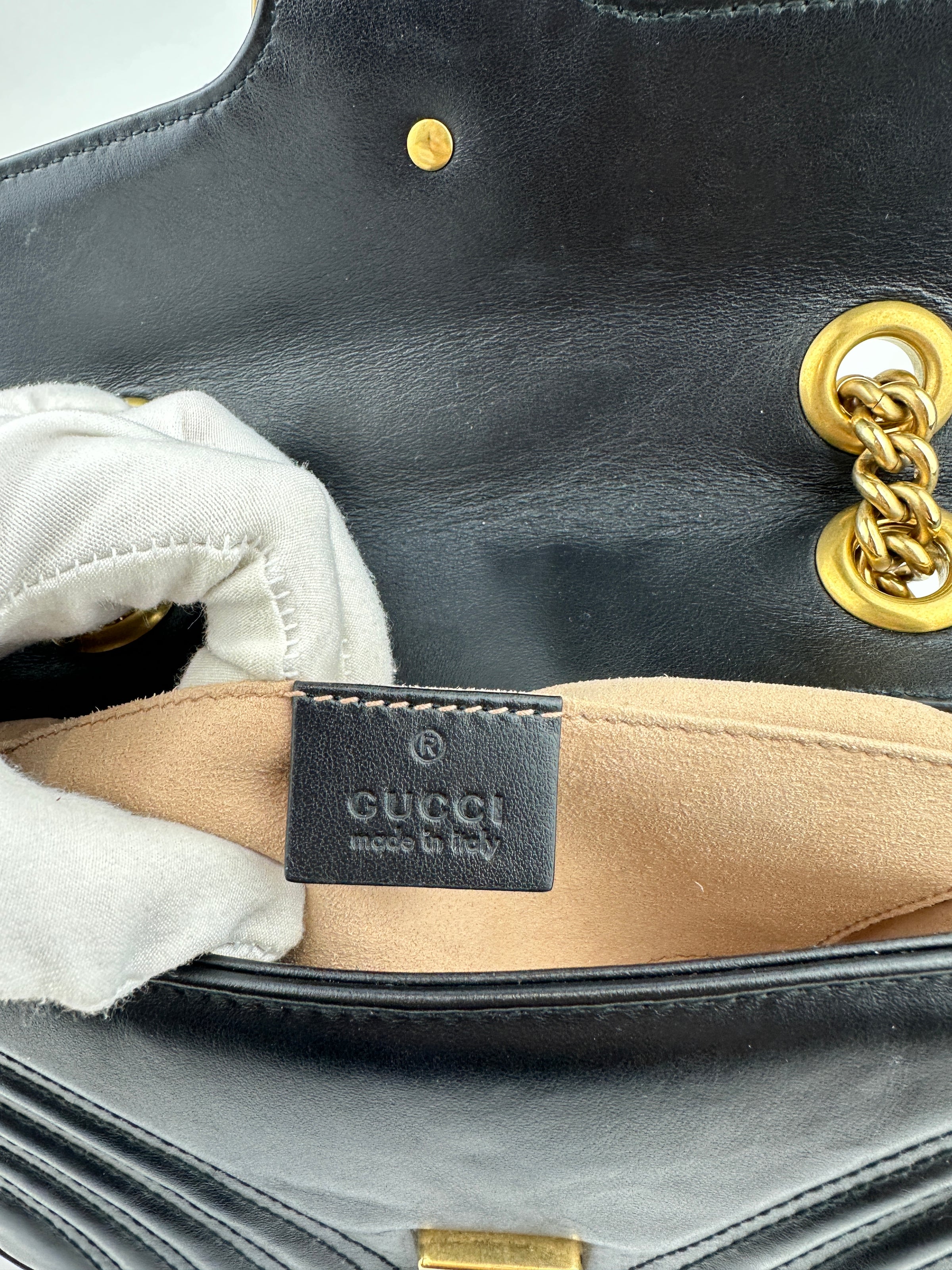 Marmont Mini Matelassé Black Shoulder Bag