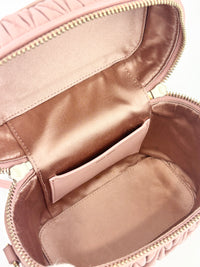 5BH122 Matelassé Nappa Leather Vanity Crossbody Bag Orchid Pink GHW