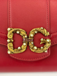 DG Amore Clutch Bag in Red Leather