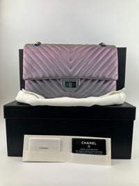 2.55 Reissue Iridescent Chevron 226 Rainbow Hardware Flap Bag