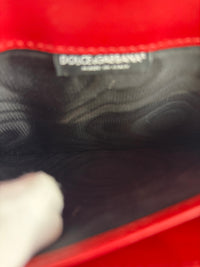 DG Amore Clutch Bag in Red Leather