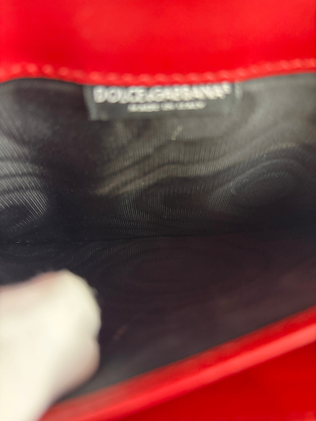DG Amore Clutch Bag in Red Leather