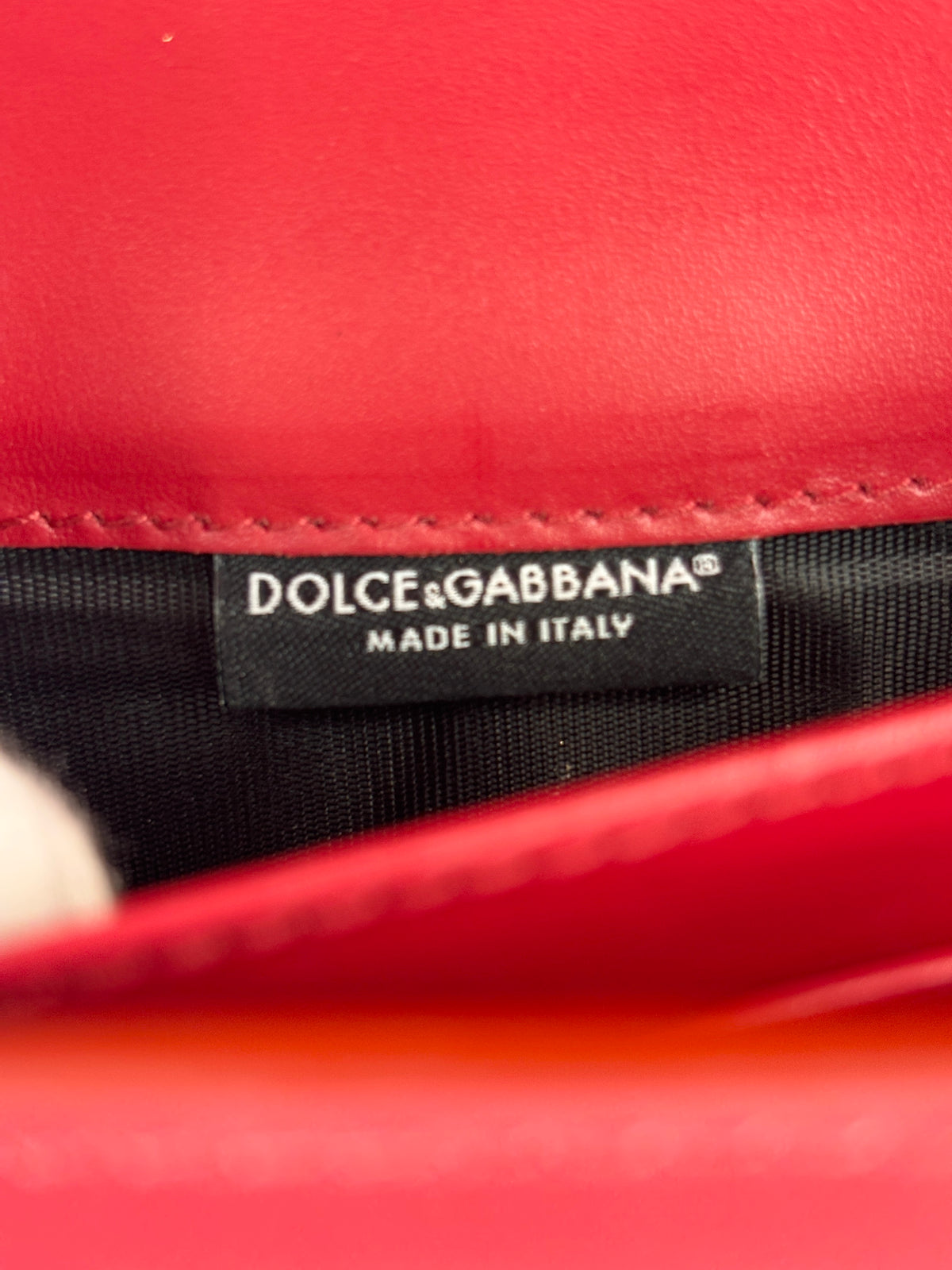 DG Amore Clutch Bag in Red Leather