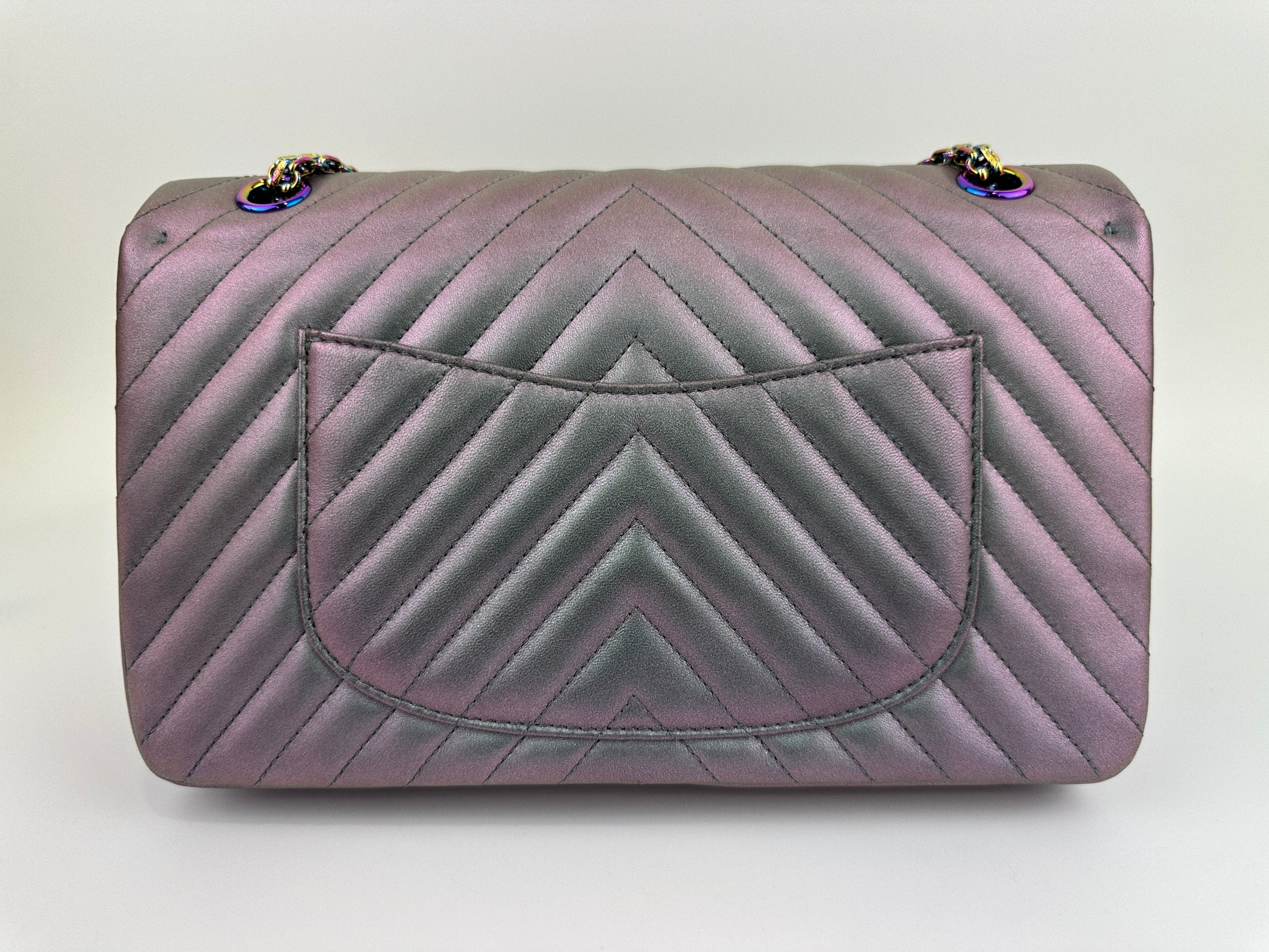2.55 Reissue Iridescent Chevron 226 Rainbow Hardware Flap Bag