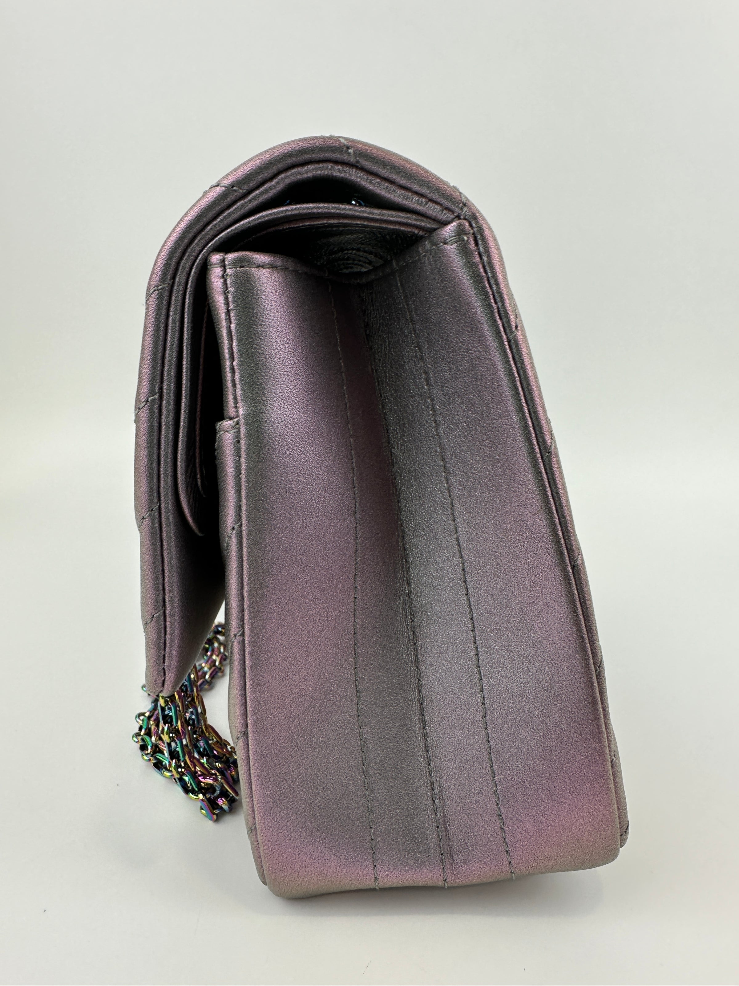 2.55 Reissue Iridescent Chevron 226 Rainbow Hardware Flap Bag