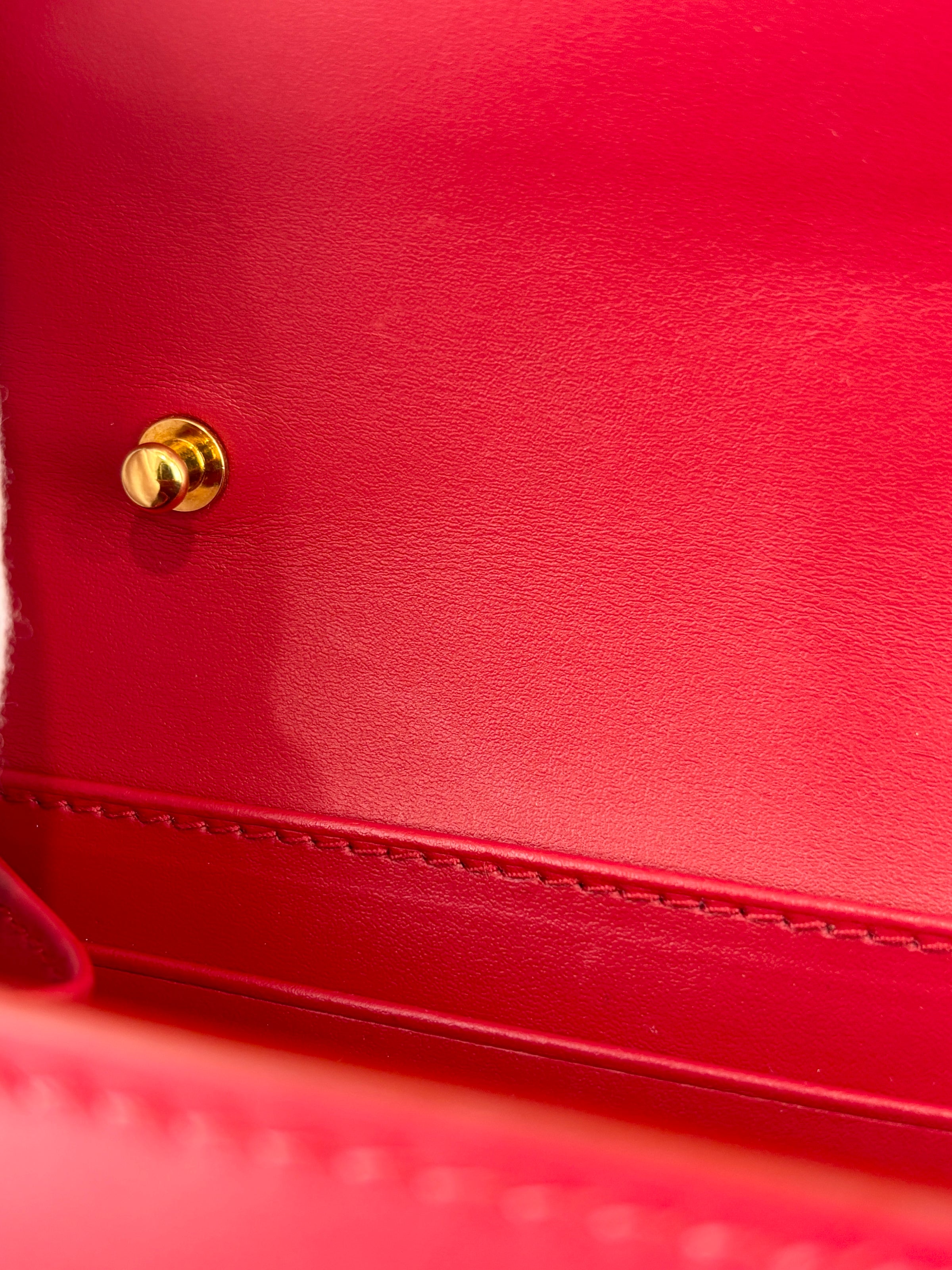 DG Amore Clutch Bag in Red Leather