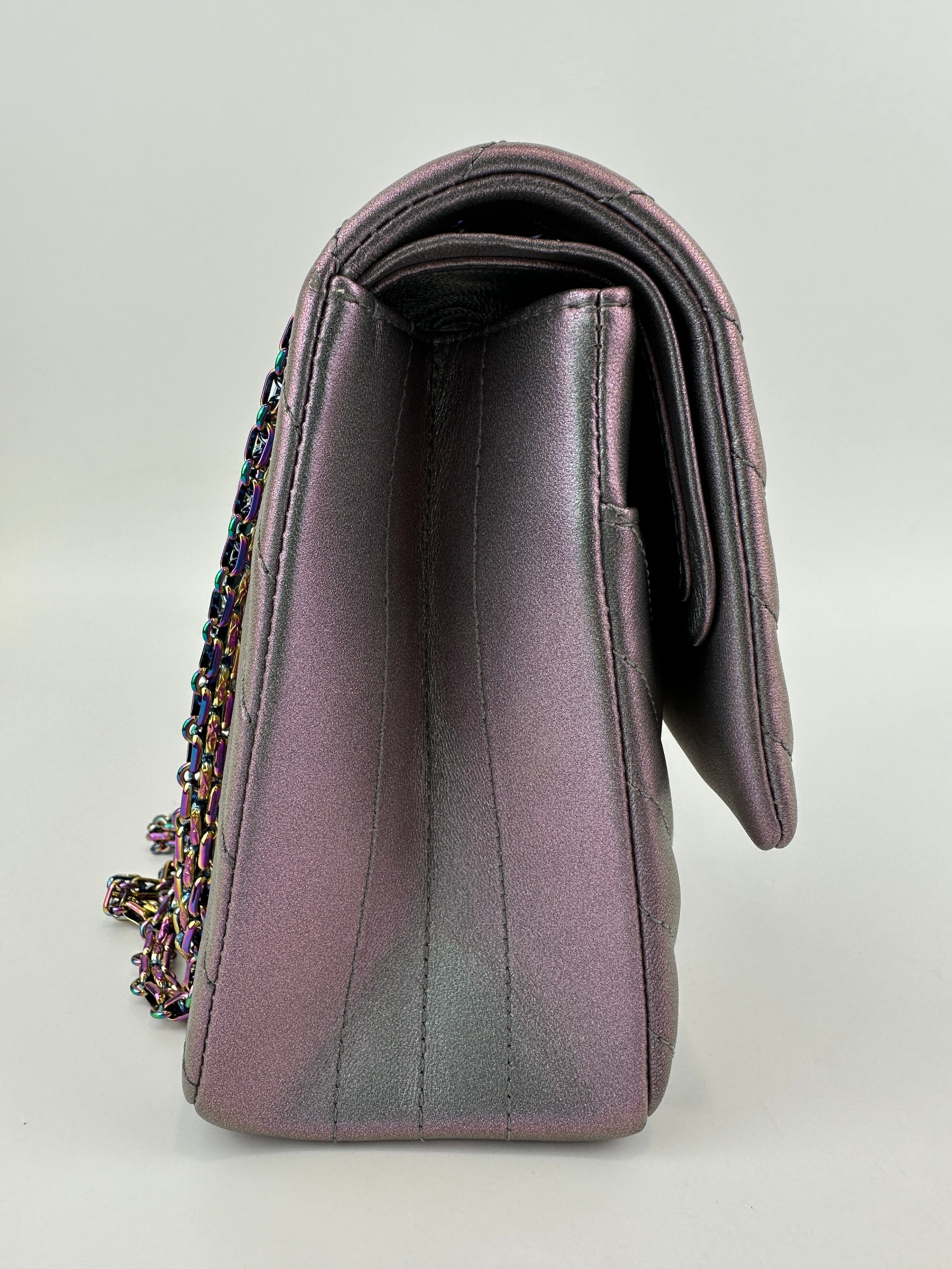 2.55 Reissue Iridescent Chevron 226 Rainbow Hardware Flap Bag