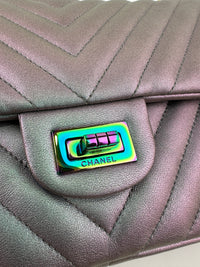 2.55 Reissue Iridescent Chevron 226 Rainbow Hardware Flap Bag