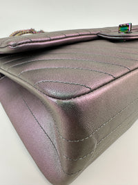 2.55 Reissue Iridescent Chevron 226 Rainbow Hardware Flap Bag