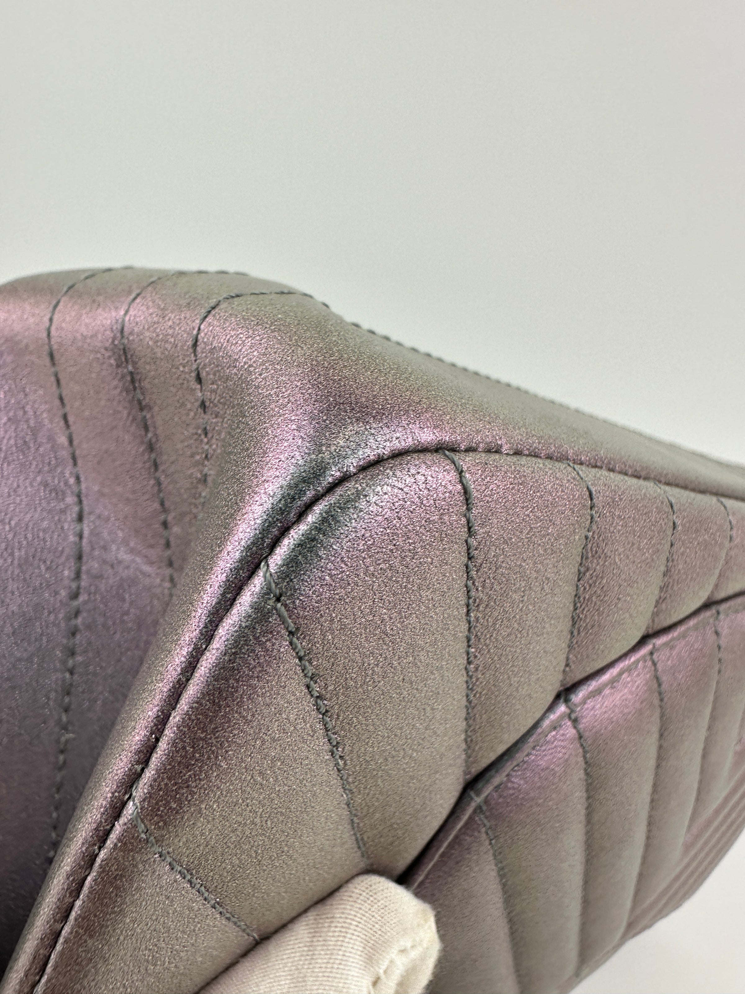 2.55 Reissue Iridescent Chevron 226 Rainbow Hardware Flap Bag