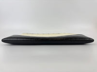 Gabrielle Large O Case Clutch in Black / Off White Aged Calfskin