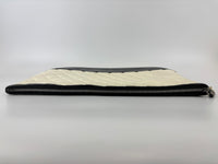 Gabrielle Large O Case Clutch in Black / Off White Aged Calfskin