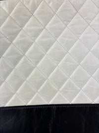 Gabrielle Large O Case Clutch in Black / Off White Aged Calfskin