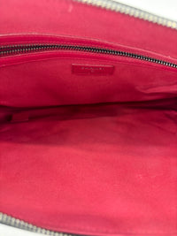 Gabrielle Large O Case Clutch in Black / Off White Aged Calfskin