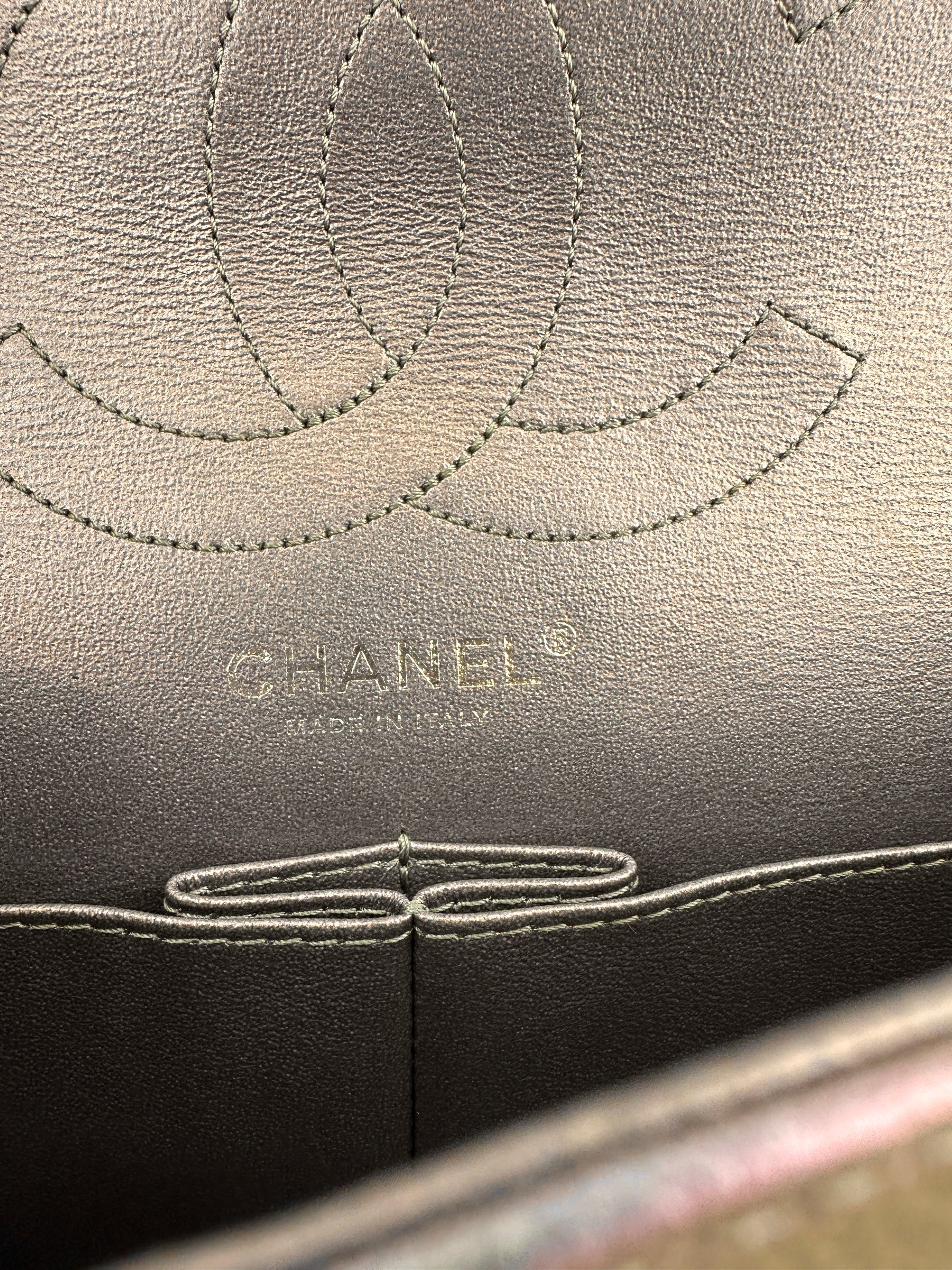 2.55 Reissue Iridescent Chevron 226 Rainbow Hardware Flap Bag