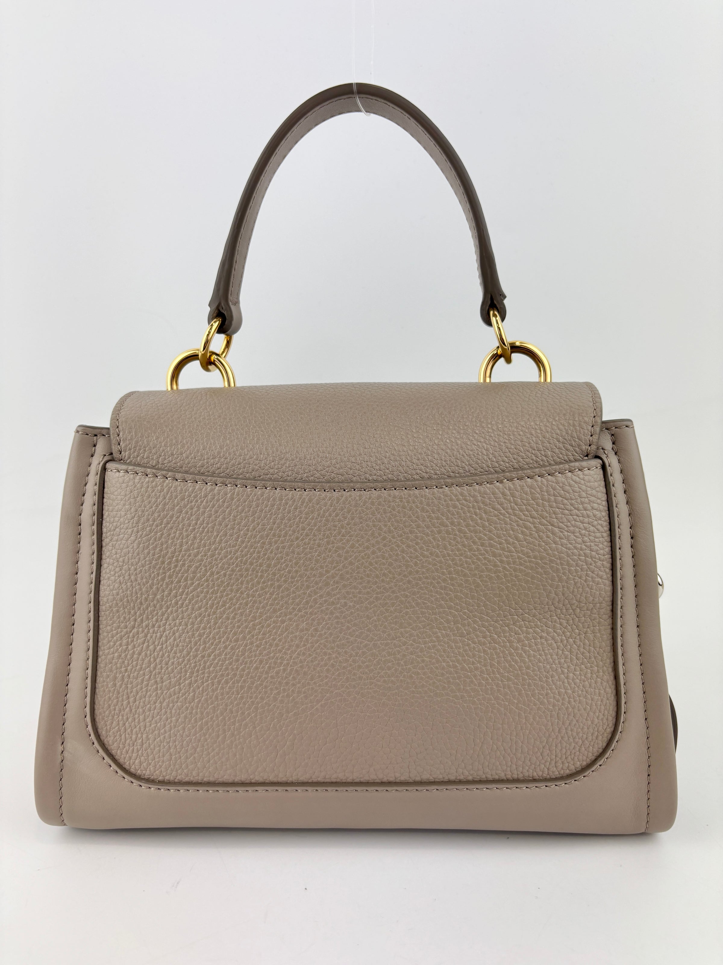 Small Tess Day Bag Motty Grey Grained & Smooth Calfskin MHW