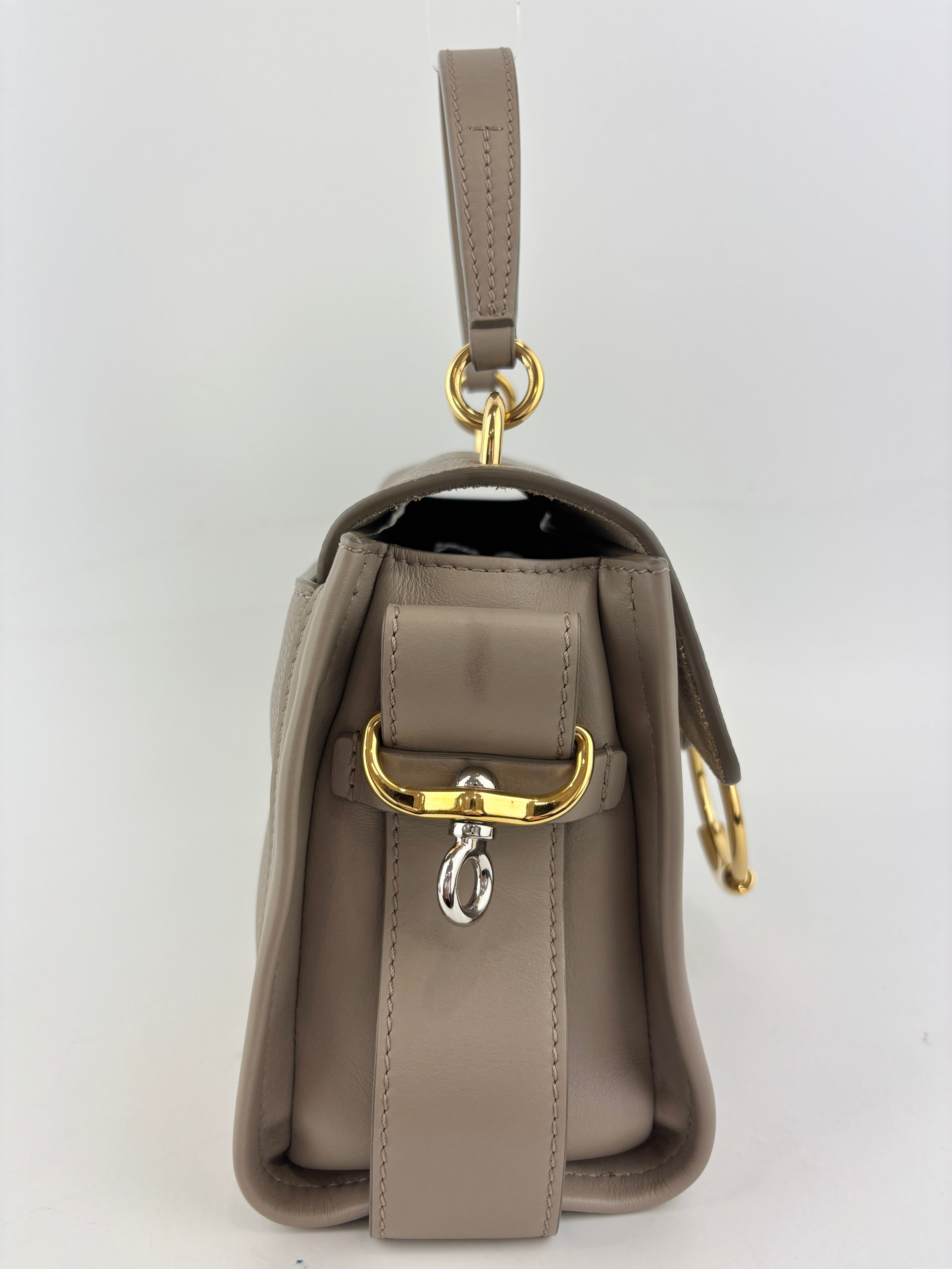 Chloé Small Tess Day Bag Motty Grey Calfskin MHW | Glampot