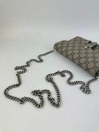 GG Supreme Dionysus Beige & Ebony Wallet On Chain