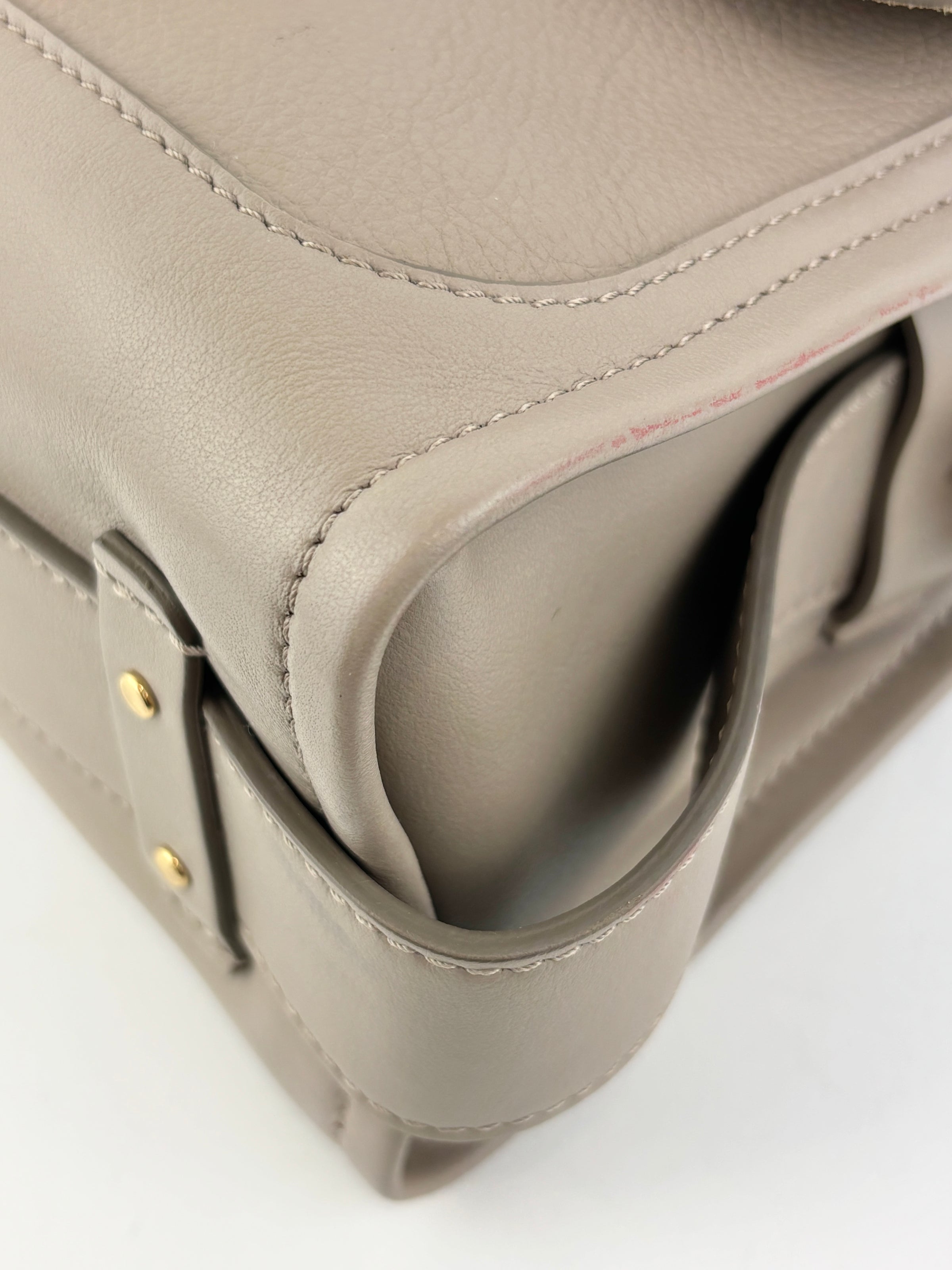 Small Tess Day Bag Motty Grey Grained & Smooth Calfskin MHW