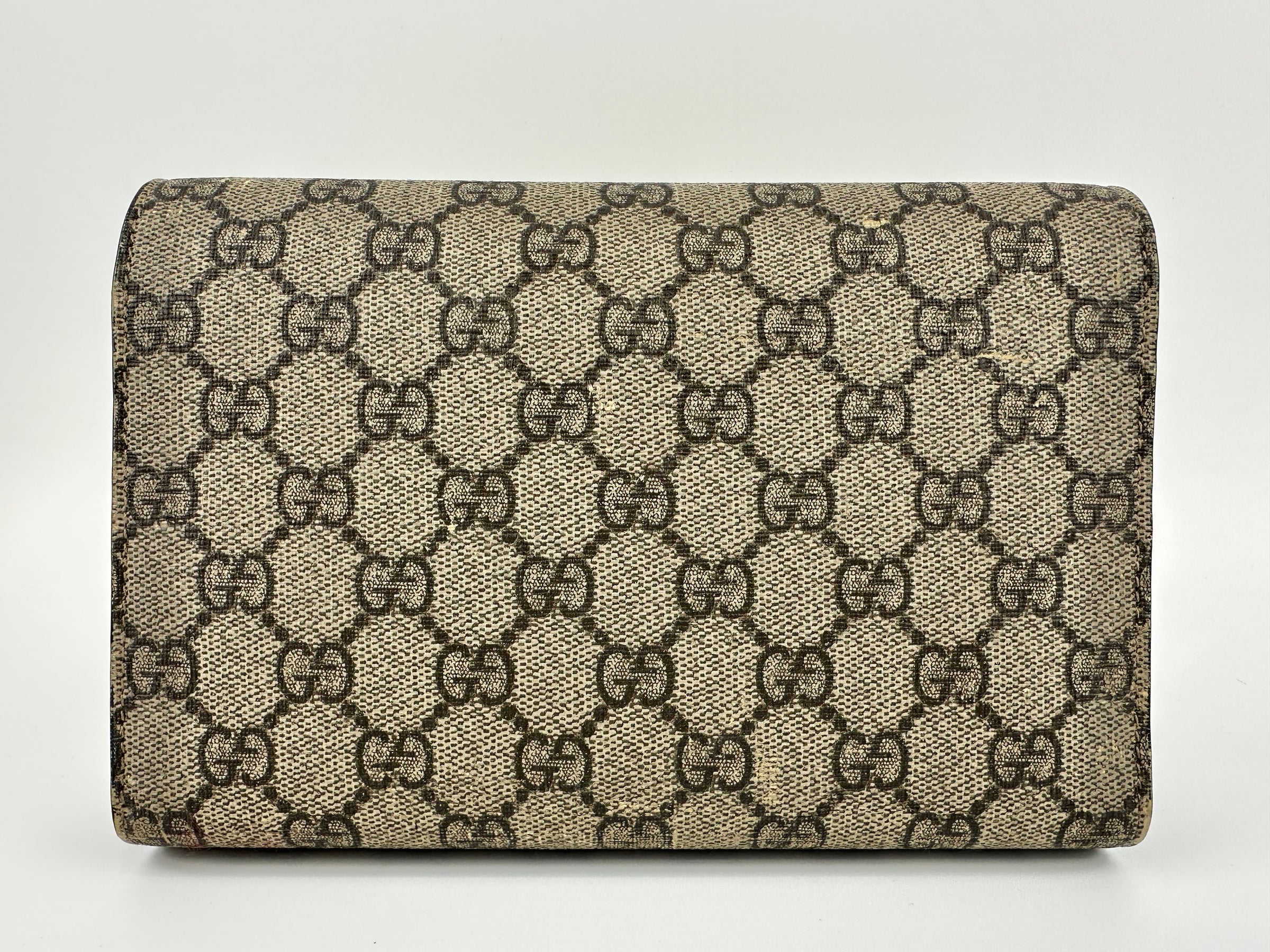 GG Supreme Dionysus Beige & Ebony Wallet On Chain