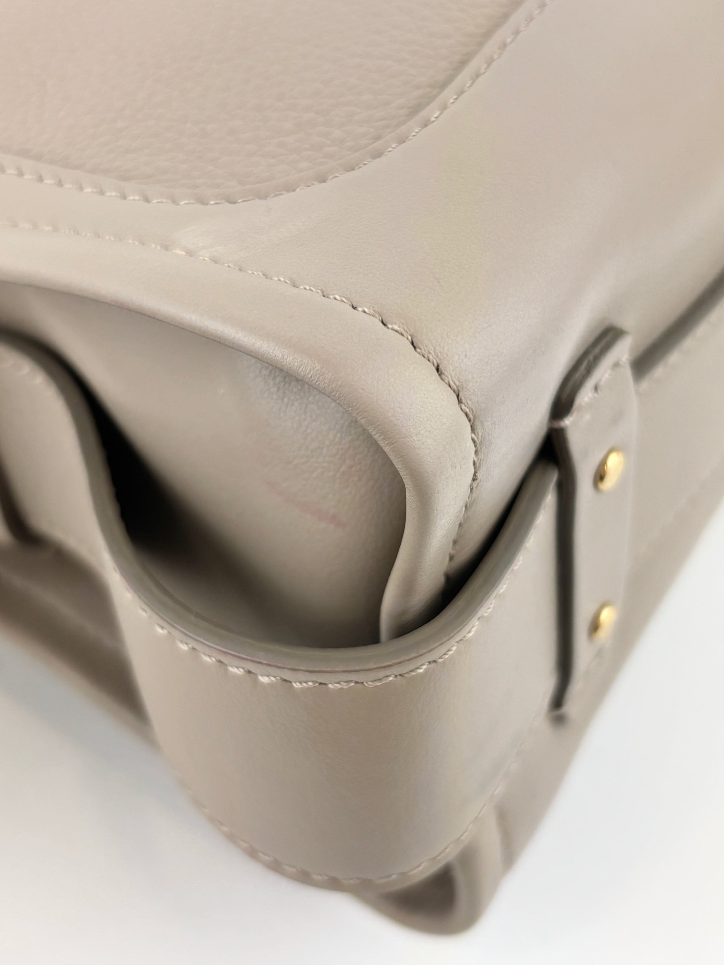 Small Tess Day Bag Motty Grey Grained & Smooth Calfskin MHW